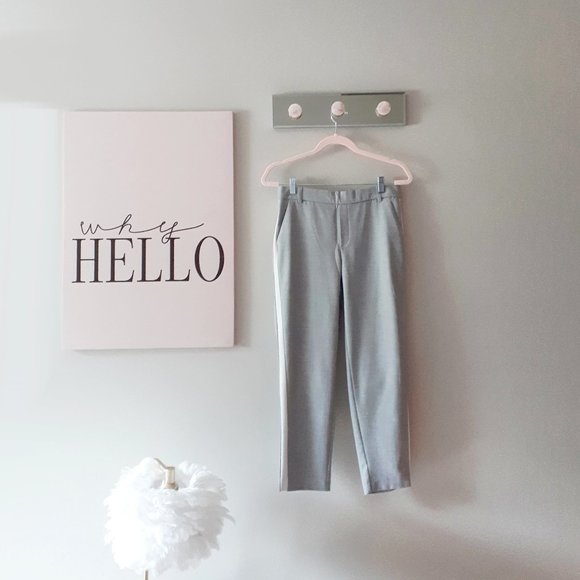 SOLD NWT Zara light grey & white stripe trousers Size S - Picture 9 of 12